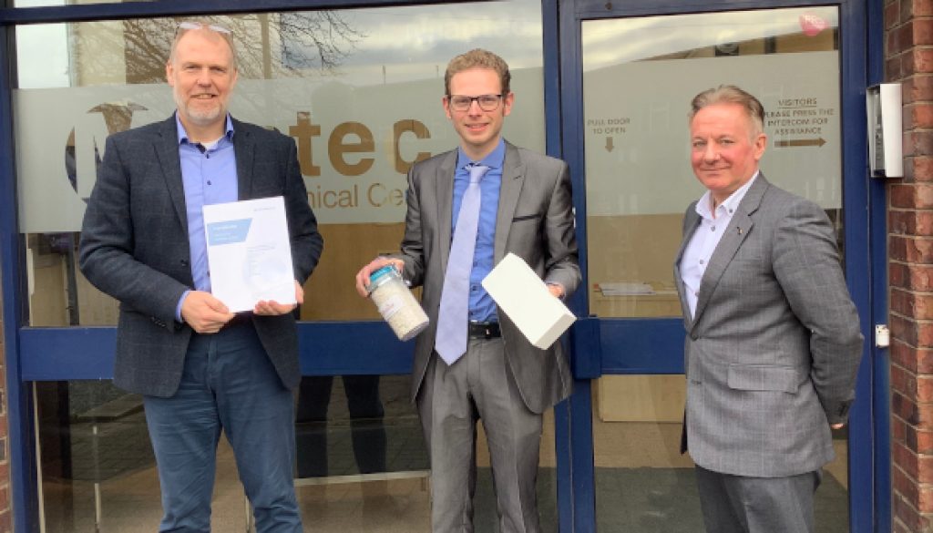 Andy Clark - Mantec CEO (left), Jack Brereton MP (center), Mark Berrisford - Mantec Sales Director (right)